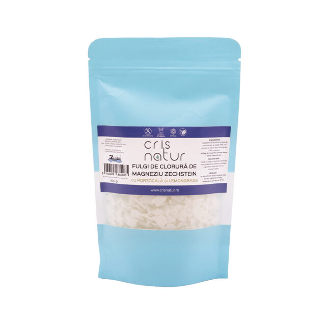 Fulgi de baie cu magneziu de la Marea Zechstein cu Portocala si Lemongrass 200g