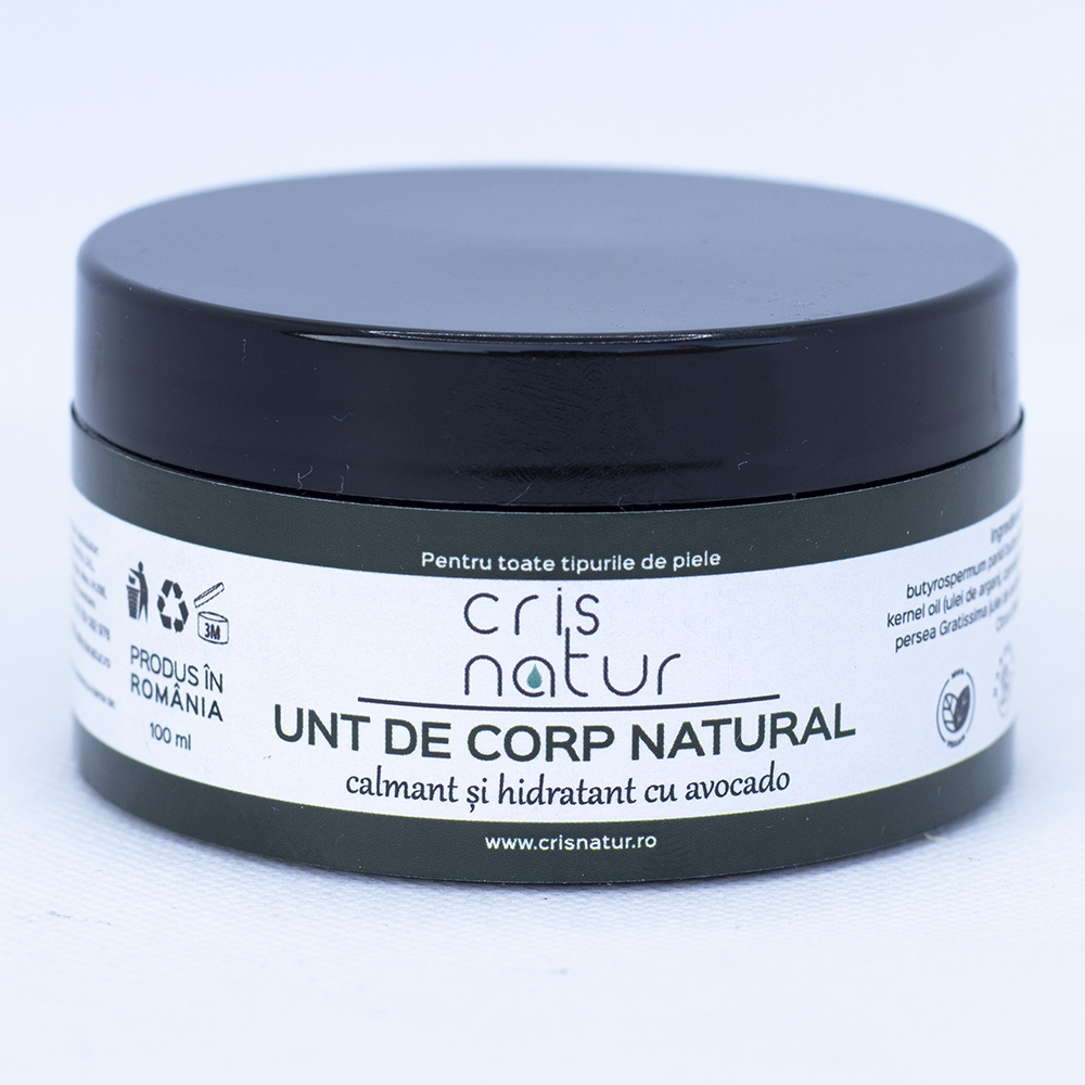 Unt de corp natural cu avocado Hidratant Calmant, realizat manual in Romania - imagine 2