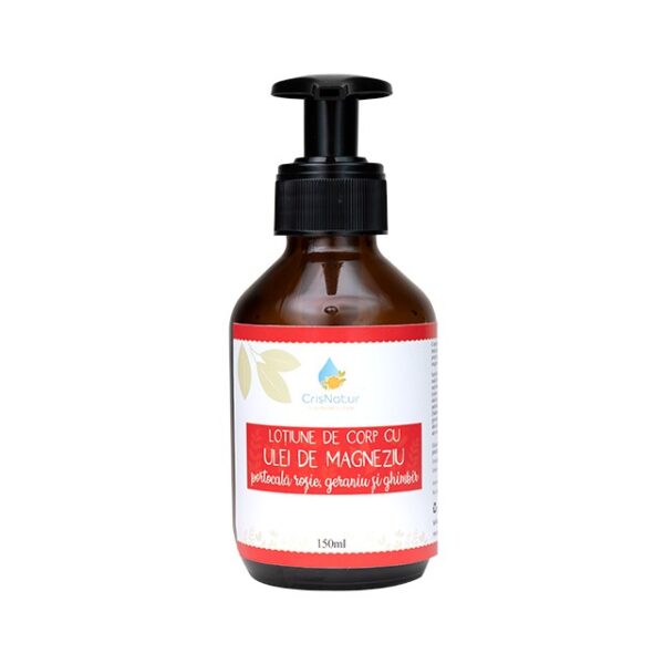 Lotiune cu ulei de magneziu Zechstein si uleiuri de portocală rosie, geraniu si ghimbir 150ml
