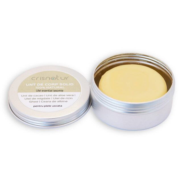 Unt de corp solid piele uscata cu ulei esential iasomie- natural 100% - realizat manual, 60g