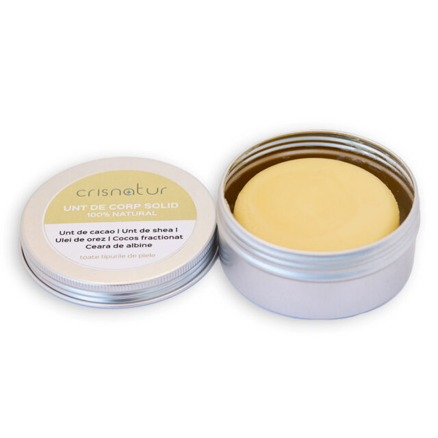 Unt de corp solid toate tipurile de piele - natural 100% - realizat manual, 60g