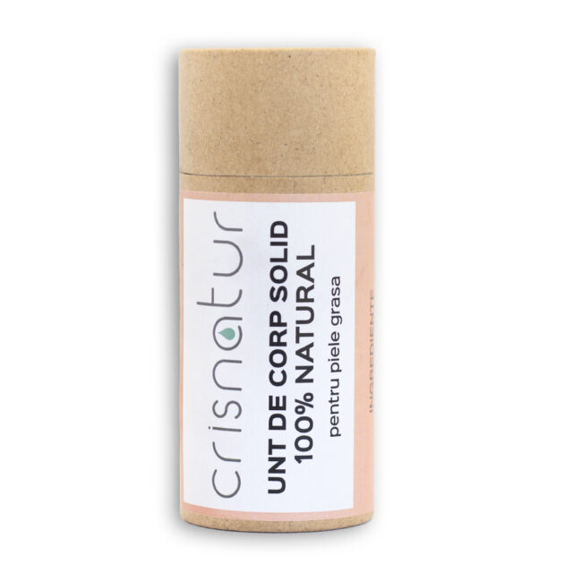 Unt de corp solid piele grasa - natural 100% - realizat manual, 60g