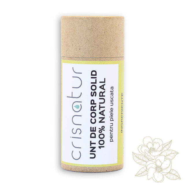 Unt de corp solid piele uscata cu ulei iasomie - natural 100% - realizat manual, 60g