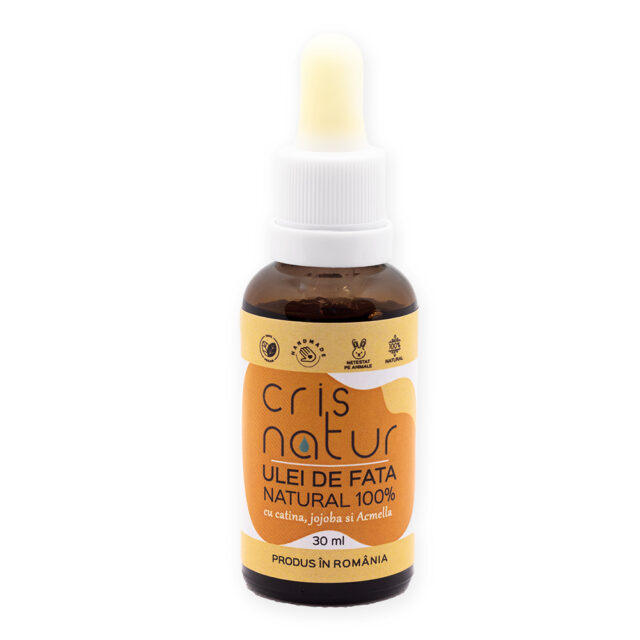 Ulei de fata natural cu Catina, jojoba si Acmella realizat manual in Romania, 30 ml