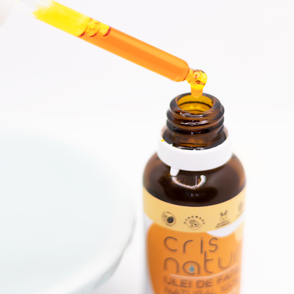Ulei de fata natural cu Catina, jojoba si Acmella realizat manual in Romania, 30 ml - imagine 3